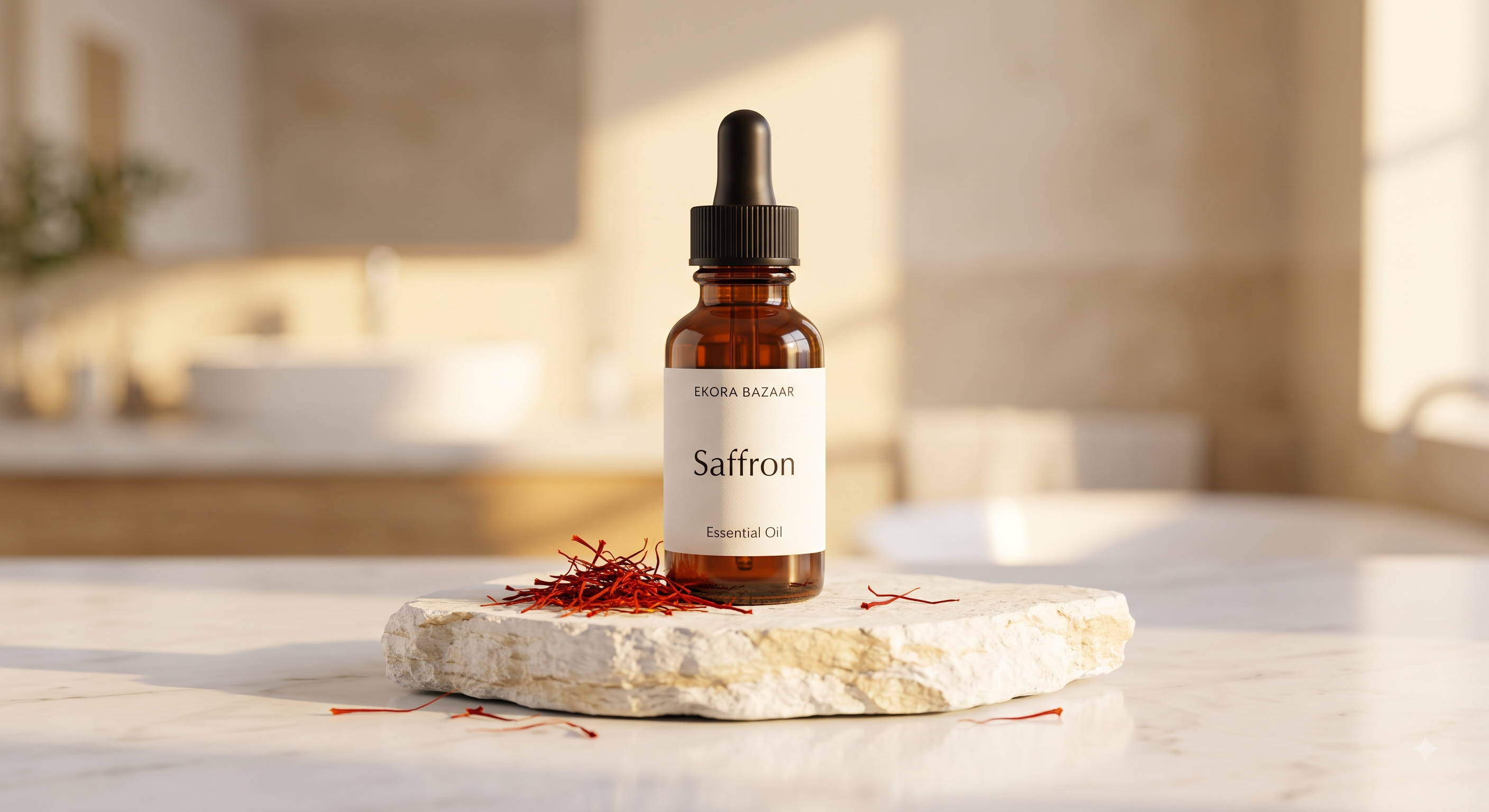 Saffron Essential Oil 100 Pure & Natural Therapeutic Grade For Hair & Skin Care